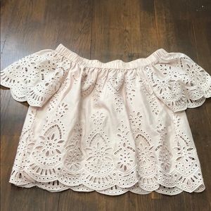 Parker Off the shoulder Eyelet Top